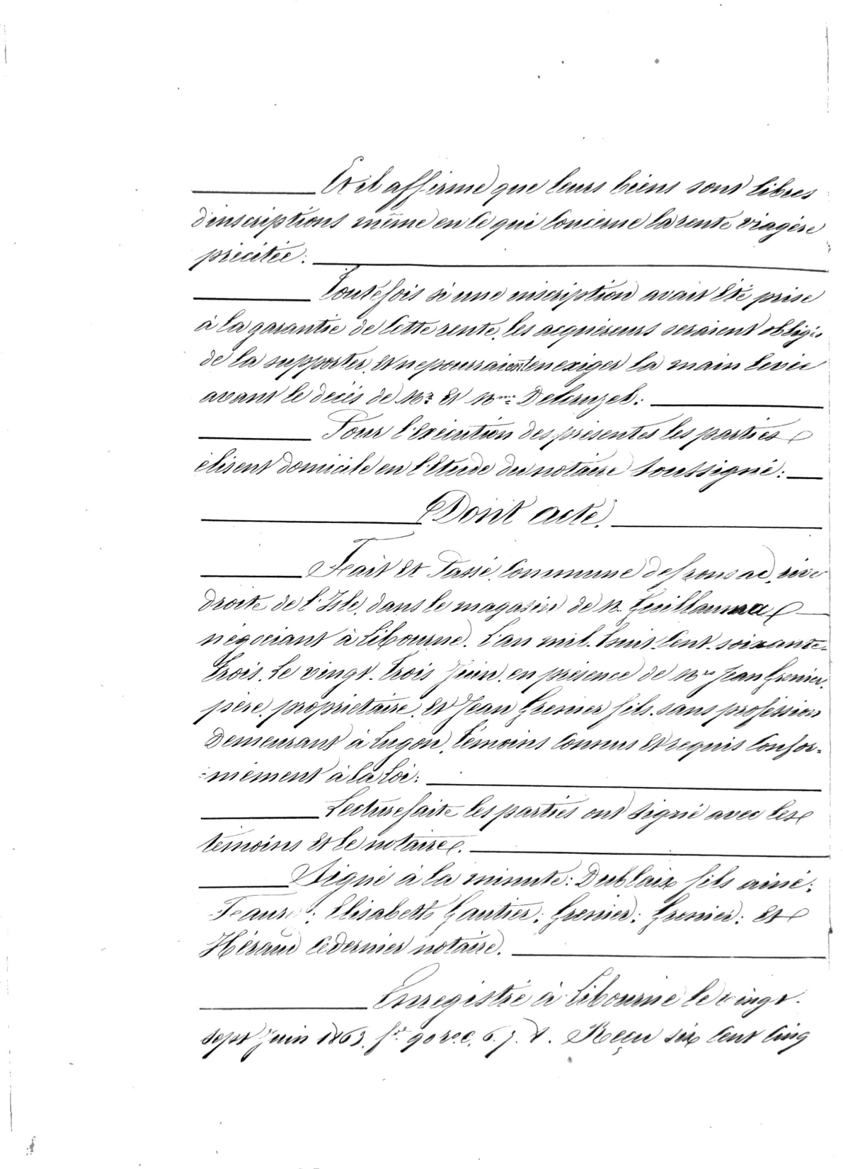 1863 Deed of Sale between Dublaix and Faure families - Page 7