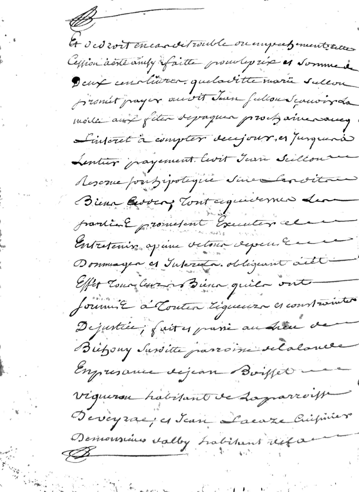 1762 Property Cession and 1849 Land Sale Deed (Gironde) - Page 3