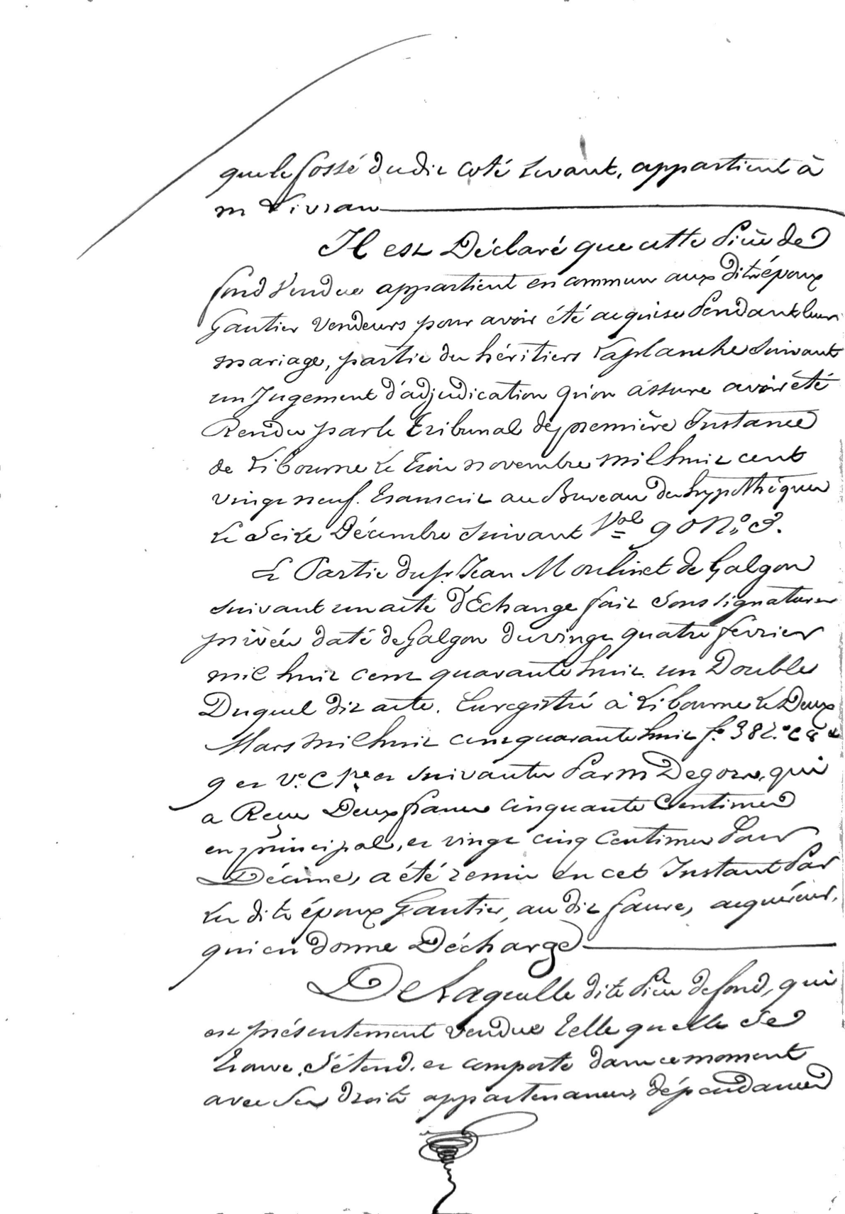 1762 Property Cession and 1849 Land Sale Deed (Gironde) - Page 8