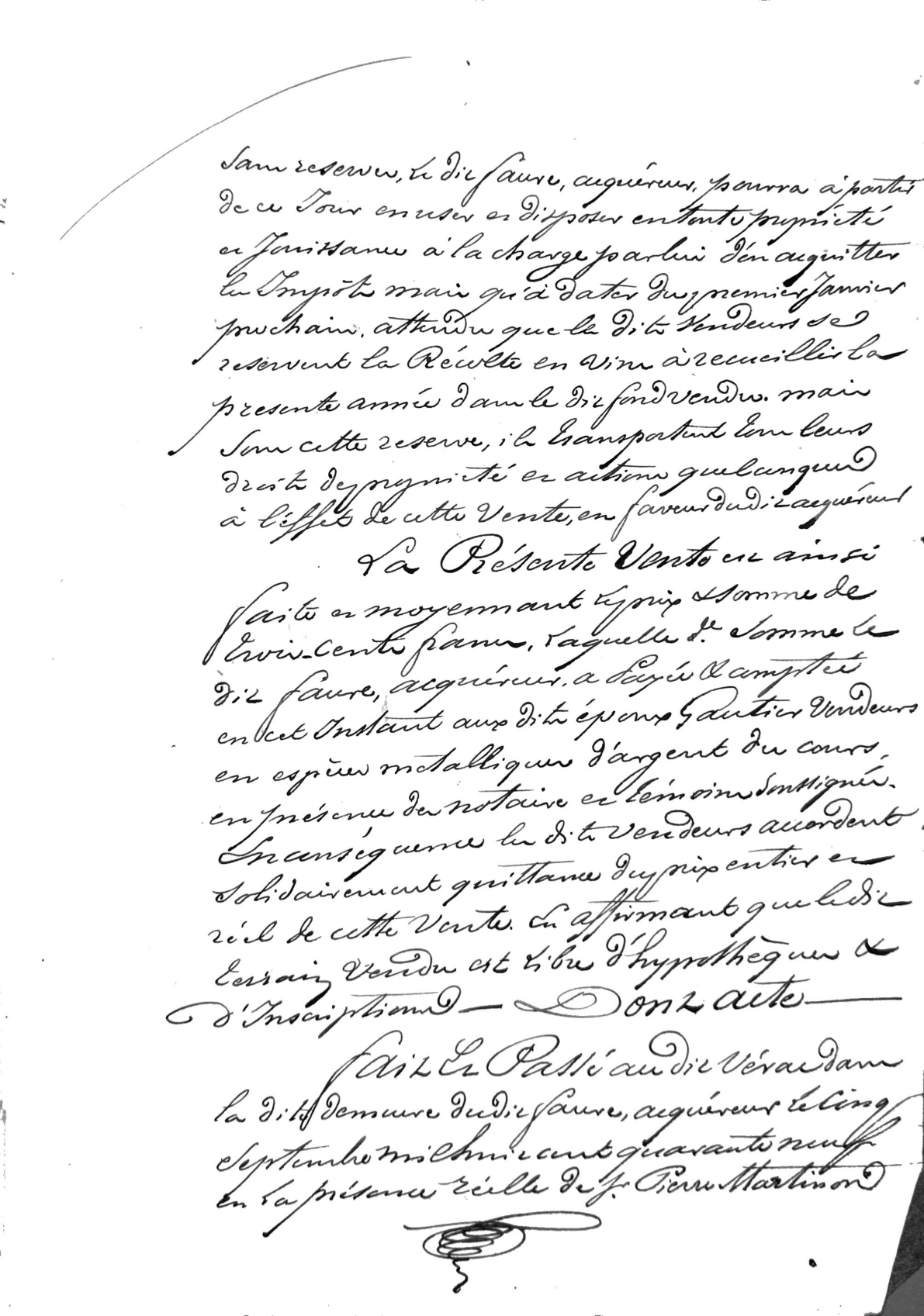 1762 Property Cession and 1849 Land Sale Deed (Gironde) - Page 9