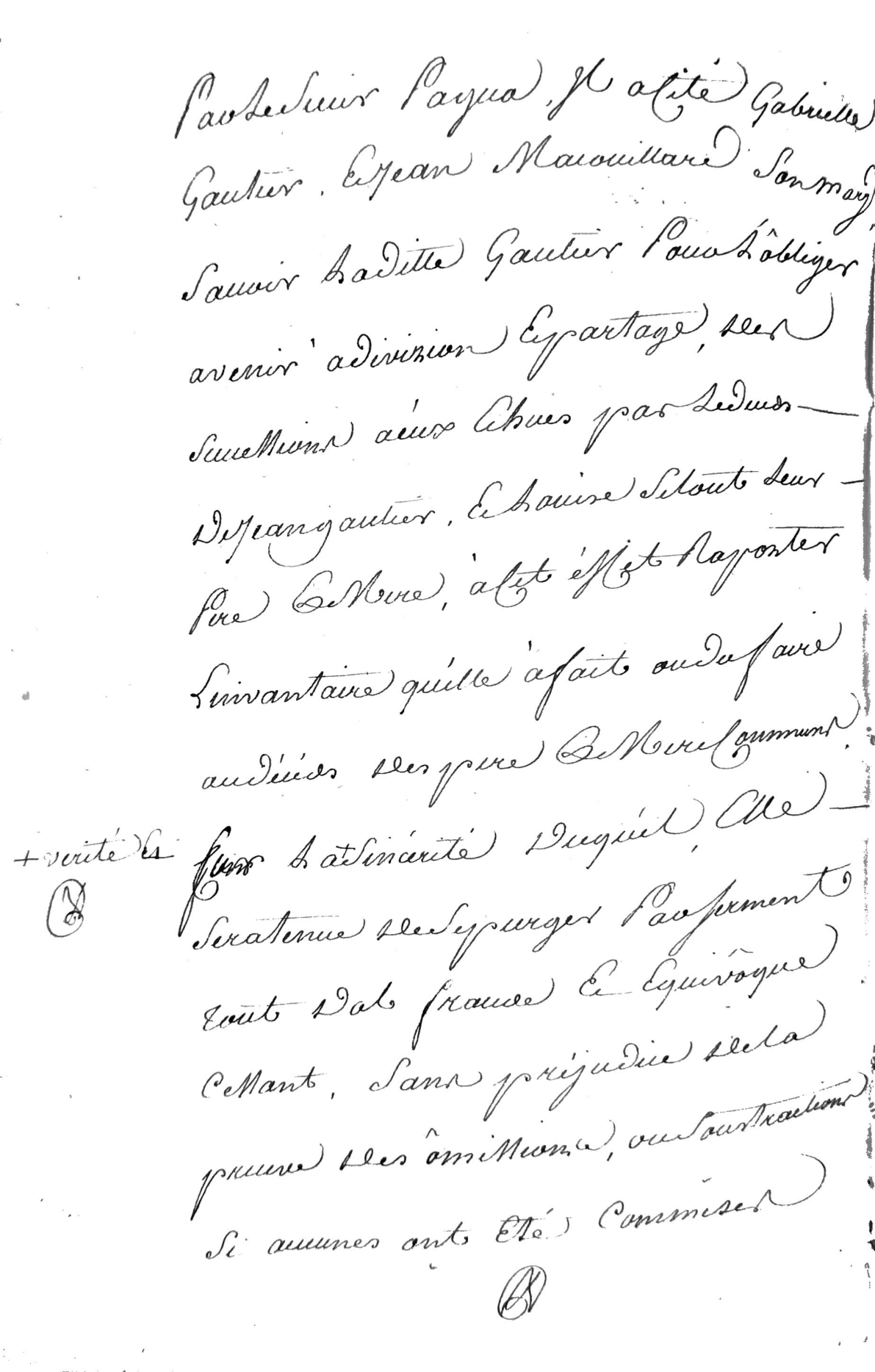 1812 Conciliation Extract Regarding Gautier Inheritance Dispute in Fronsac - Page 2