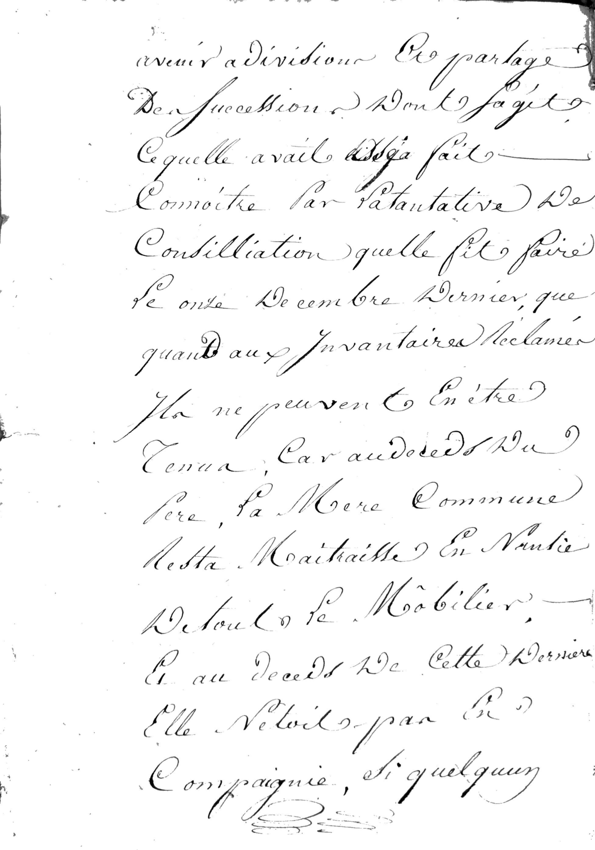 1812 Conciliation Extract Regarding Gautier Inheritance Dispute in Fronsac - Page 4