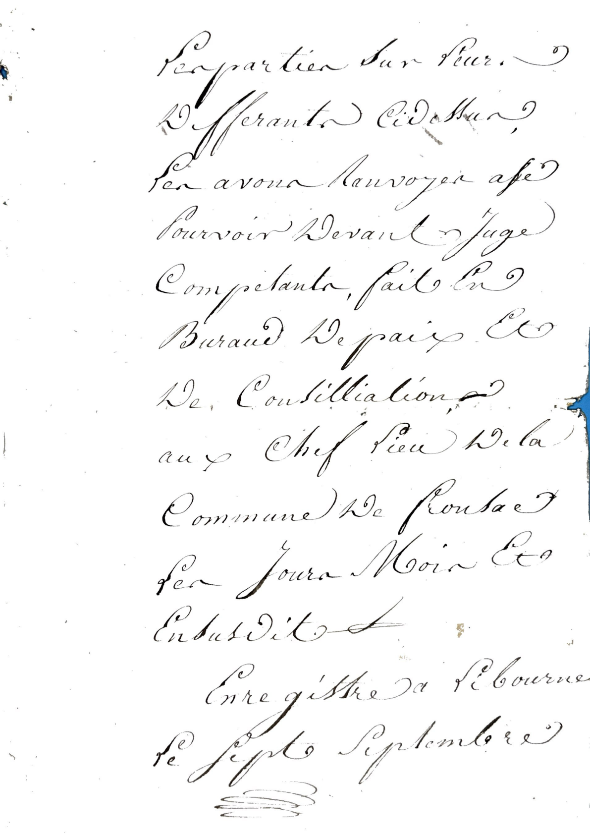 1812 Conciliation Extract Regarding Gautier Inheritance Dispute in Fronsac - Page 7