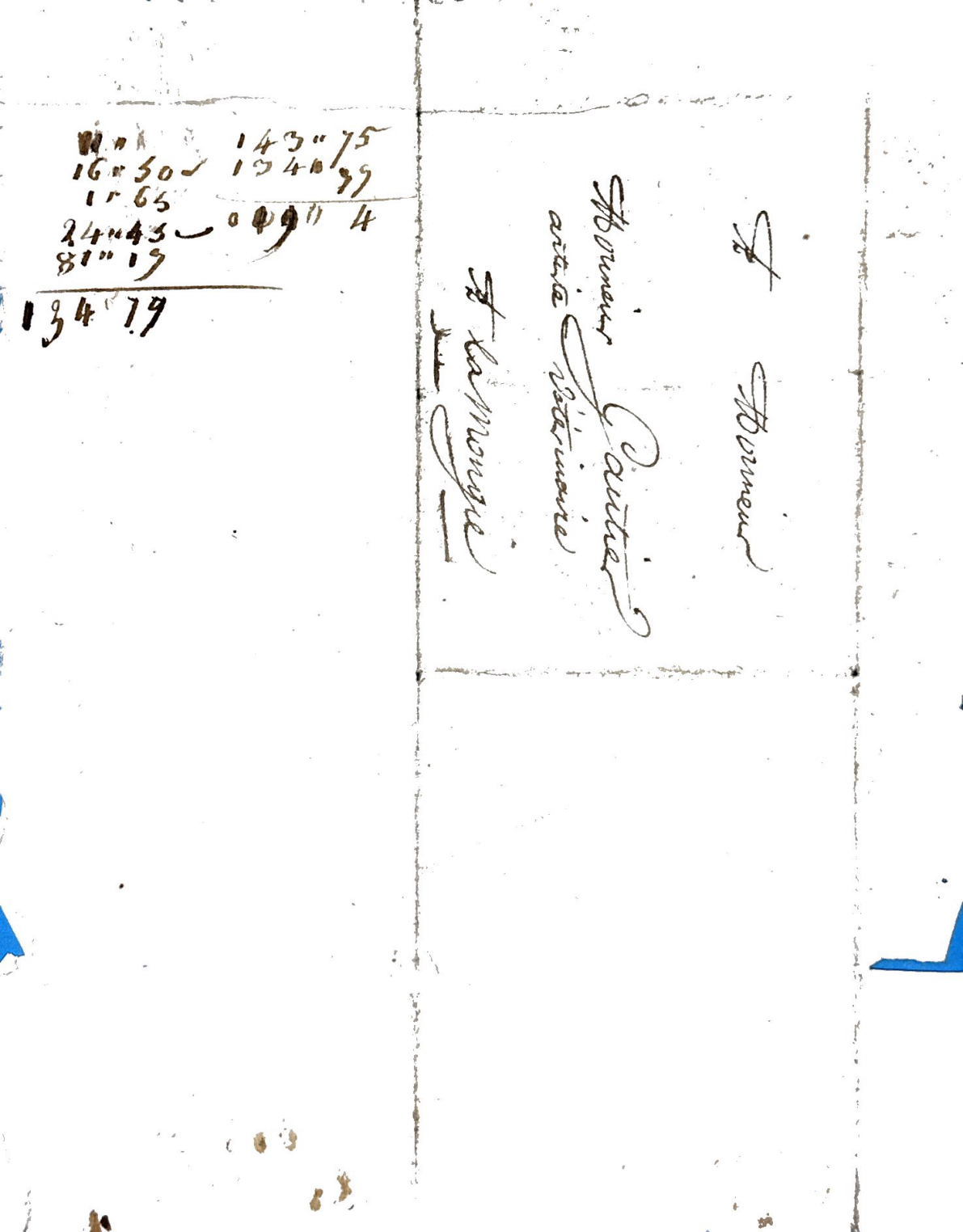 Letter Demanding Payment of Forgotten Legal Costs (Libourne, 1817) - Page 2