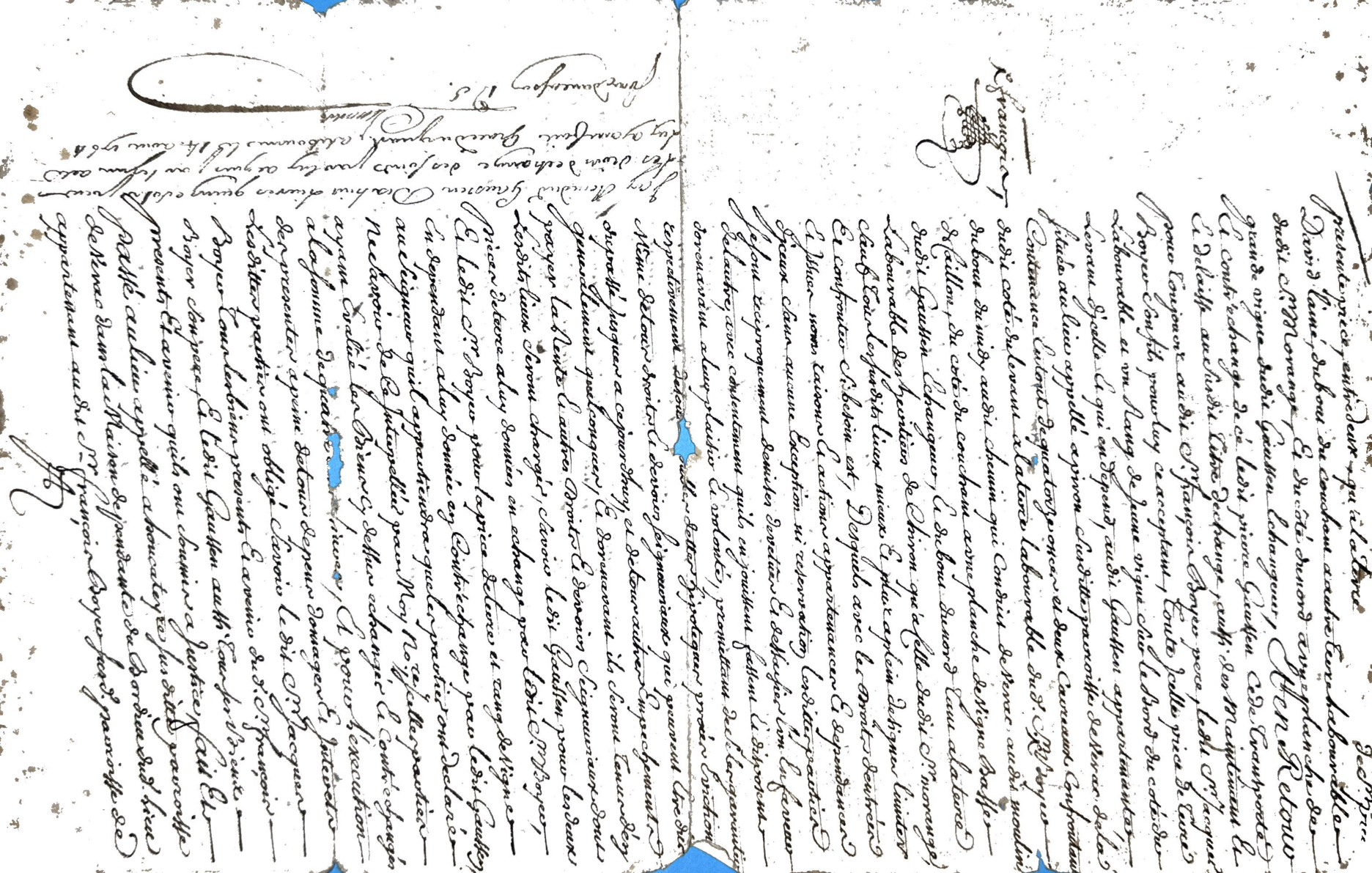 Deed of Land Exchange: Boyer and Gaussen (1763) - Page 4