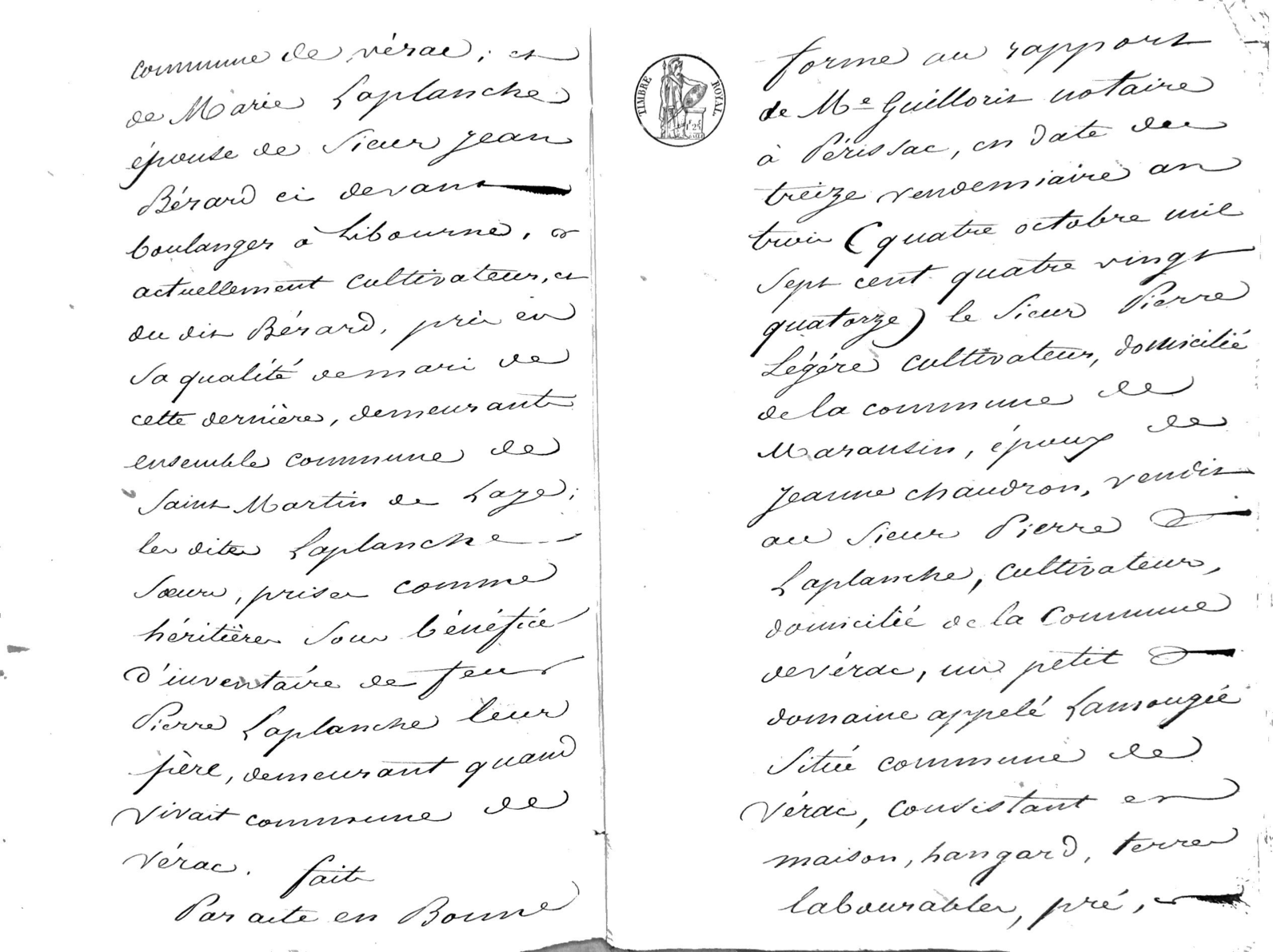 Cahier des Charges Vente Domaine Lamougié Libourne 1829 - Page 3