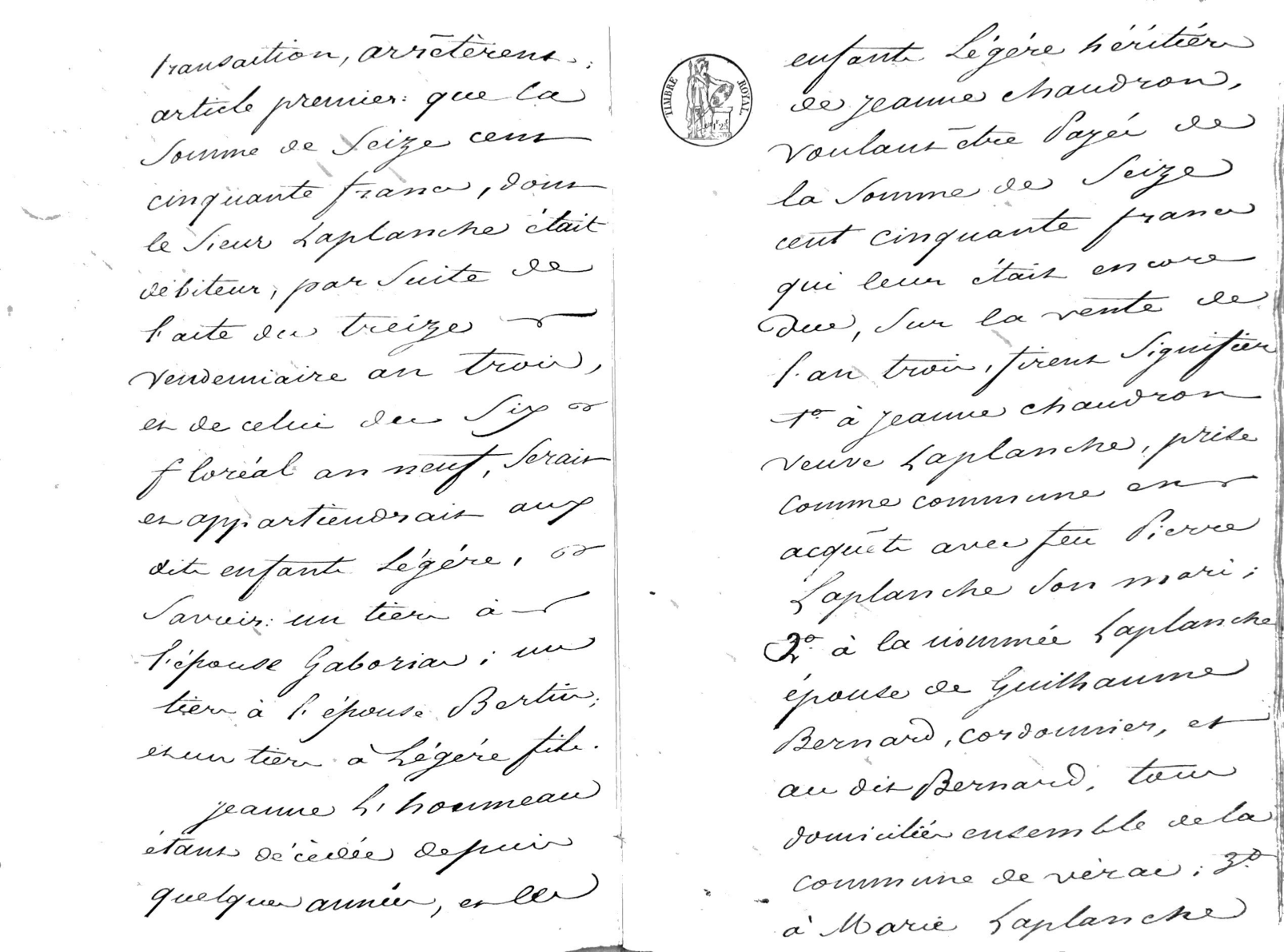 Cahier des Charges Vente Domaine Lamougié Libourne 1829 - Page 10