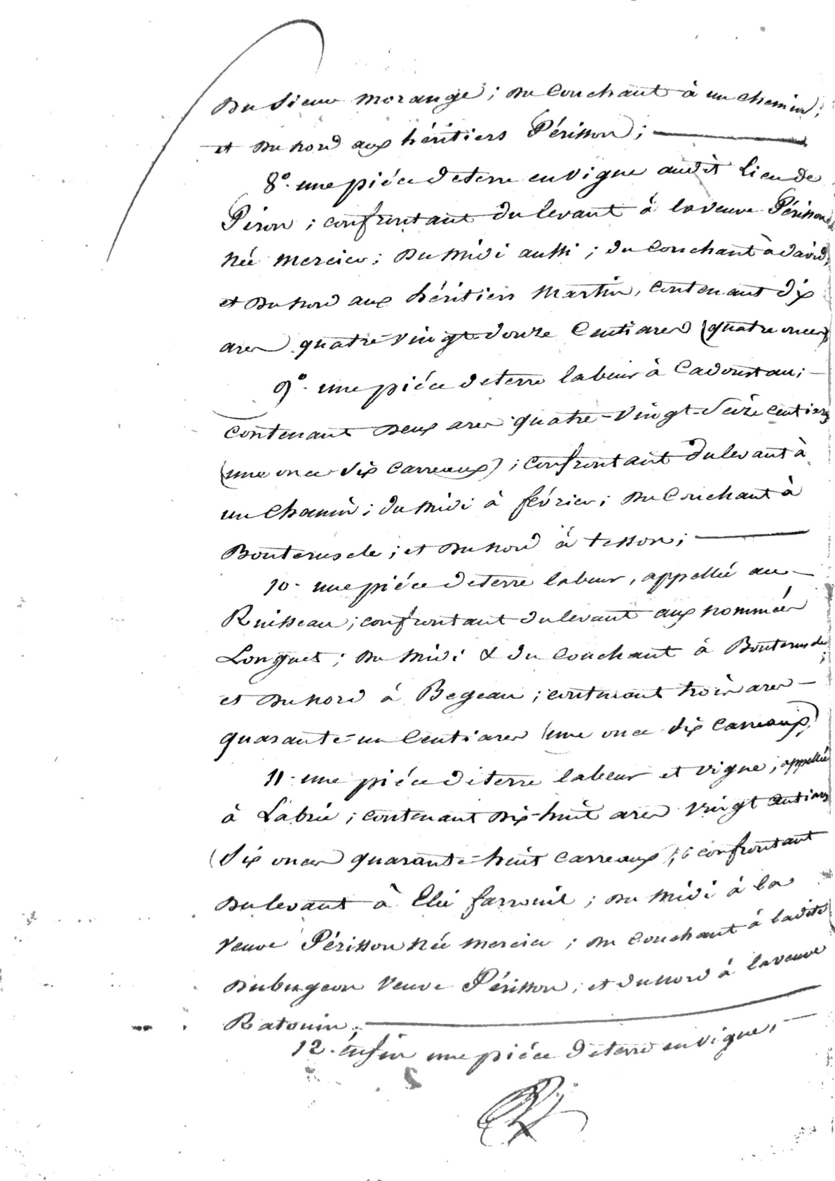 1815 Notarial Deed of Sale: Perisson to Gautier (Gironde, France) - Page 6