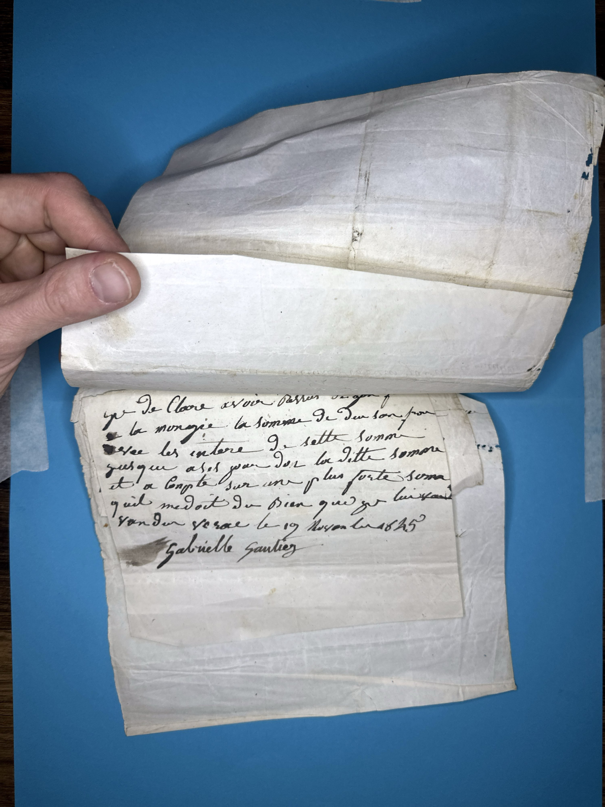 Handwritten Property Payment Receipts from Gabrielle Gautier (1844-1849) - Page 4